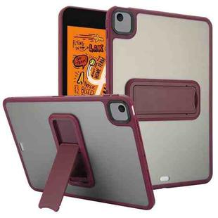 For iPad mini 5 / 4 7.9 inch Skin Feel Holder PC Hybrid TPU Tablet Case(Wine Red)