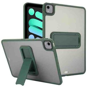 For iPad mini 2024 / mini 6 8.3 inch Skin Feel Holder PC Hybrid TPU Tablet Case(Dark Green)