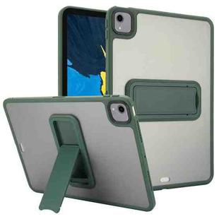 For iPad Pro 11 2018 Skin Feel Holder PC Hybrid TPU Tablet Case(Dark Green)