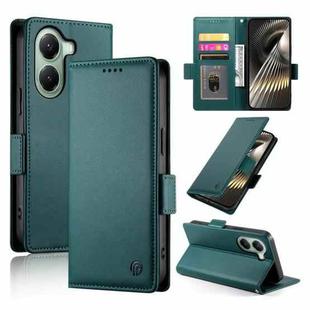 For Xiaomi Poco X7 Pro / Redmi Turbo 4 Side Buckle Magnetic Frosted Leather Phone Case(Dark Green)