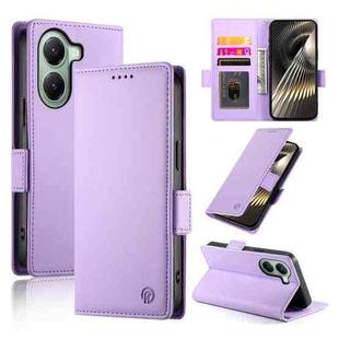 For Xiaomi Poco X7 Pro / Redmi Turbo 4 Side Buckle Magnetic Frosted Leather Phone Case(Purple)