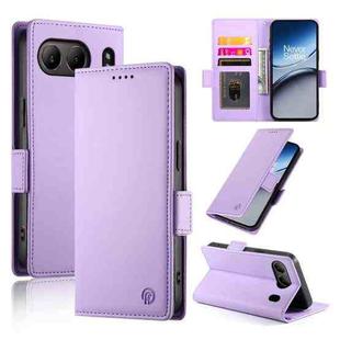 For OnePlus Nord 4 5G Side Buckle Magnetic Frosted Leather Phone Case(Purple)