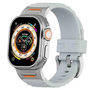 For Apple Watch 46mm / 49mm / 45mm / 44mm Trailblazer Silicone Watch Band(Cloudy Gray)