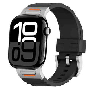 For Apple Watch 42mm / 41mm / 40mm / 38mm Trailblazer Silicone Watch Band(Black)