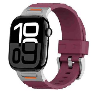 For Apple Watch 42mm / 41mm / 40mm / 38mm Trailblazer Silicone Watch Band(Wine Red)