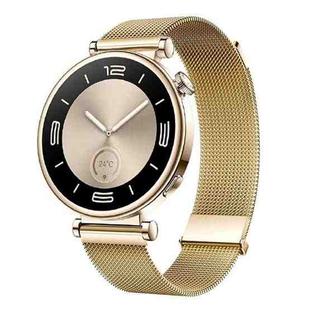 For Huawei Watch GT5 41mm Daul-section Magnetic Milan Steel Mesh Watch Band(Gold)