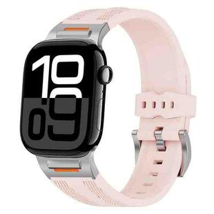 For Apple Watch 42mm / 41mm / 40mm / 38mm Trailblazer Woven Texture Silicone Watch Band(Vintage Rose)