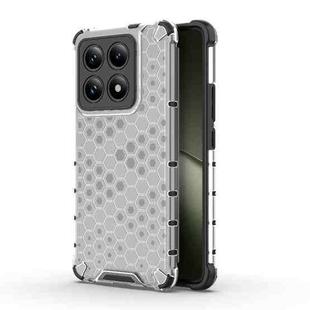 For Xiaomi 14T 5G Global Honeycomb Shockproof Phone Case(White)