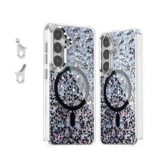 For Samsung Galaxy S24 5G Epoxy Glitter MagSafe Magnetic TPU Phone Case(Black)