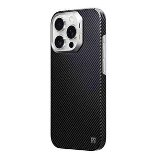 For iPhone 16 Pro Max TGVIS Carbon Fiber Series MagSafe Phone Case(Black)