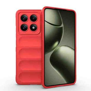 For Xiaomi 14T 5G Global Magic Shield TPU + Flannel Phone Case(Red)