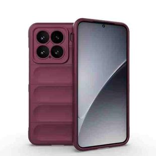 For Xiaomi 15 5G Magic Shield TPU + Flannel Phone Case(Wine Red)