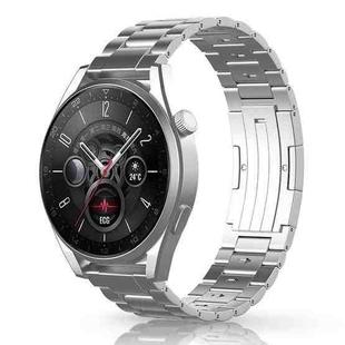 For Huawei Watch GT 5 / GT 4 46mm Button Style Three Beads Titanium Steel Quick Release Watch Band(Silver)