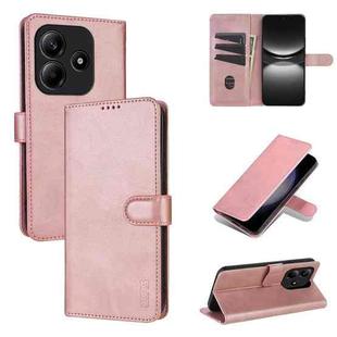 For Redmi Note 14 5G AZNS Skin Feel Calf Texture Flip Leather Phone Case(Rose Gold)