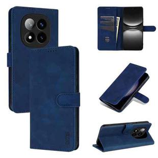 For Redmi Note 14 Pro 5G AZNS Skin Feel Calf Texture Flip Leather Phone Case(Blue)