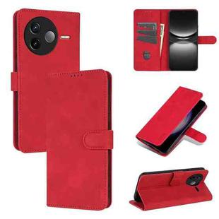 For Redmi K80 AZNS Skin Feel Calf Texture Flip Leather Phone Case(Red)