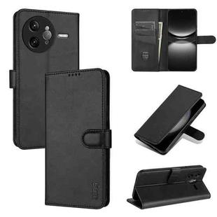 For Redmi K80 Pro AZNS Skin Feel Calf Texture Flip Leather Phone Case(Black)