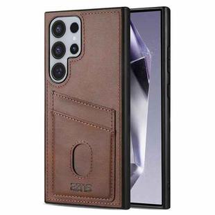 For Samsung Galaxy S24 Ultra 5G AZNS K1 Series Card Slot Business Phone Case(Brown)