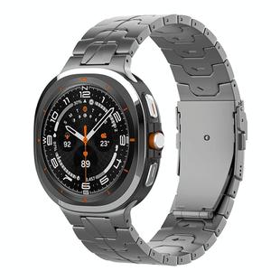 For Samsung Galaxy Watch Ultra 47mm Safety Buckle Pure Titanium Watch Band(Grey)