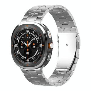 For Samsung Galaxy Watch Ultra 47mm Safety Buckle Pure Titanium Watch Band(Silver)