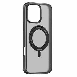 For iPhone 16 Pro Baseus SkyRing Series 360 Ring Holder Magsafe Phone Case(Matte Black)