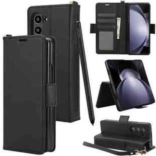 For Samsung Galaxy Fold6 5G Side Buckle Leather Phone Case(Black)