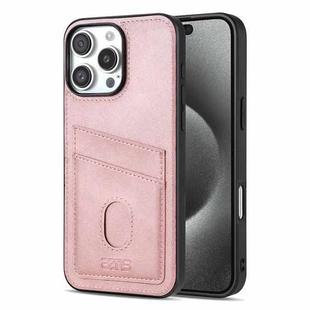 For iPhone 16 Pro Max AZNS K1 Series Card Slot Business Phone Case(Pink)