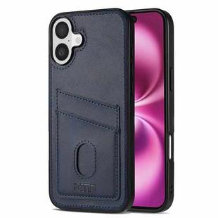 For iPhone 16 Plus AZNS K1 Series Card Slot Business Phone Case(Blue)