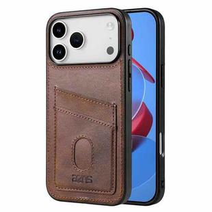 For iPhone 17 Pro AZNS K1 Series Card Slot Business Phone Case(Brown)