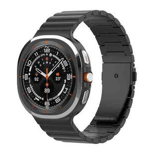 For Samsung Galaxy Watch8 / Watch8 Classic One Bead Flat Buckle Pure Titanium Watch Band(Black)