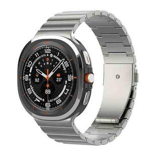 For Samsung Galaxy Watch8 / Watch8 Classic One Bead Flat Buckle Pure Titanium Watch Band(Titanium Color)