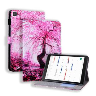 For Samsung Galaxy Tab 8.0 (2019) T290 Colored Drawing Stitching Horizontal Flip Leather Case with Holder & Card Slots(Cherry Tree)