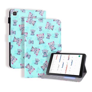 For Samsung Galaxy Tab 8.0 (2019) T290 Colored Drawing Stitching Horizontal Flip Leather Case with Holder & Card Slots(Cartoon Bear)