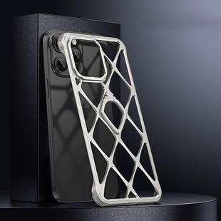 For iPhone 14 Pro Holder Metal Phone Case(Titanium)