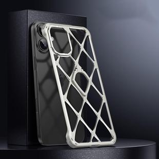 For iPhone 16 Holder Metal Phone Case(Titanium)