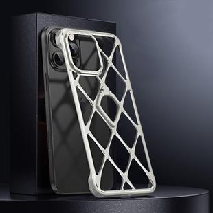 For iPhone 16 Pro Holder Metal Phone Case(Titanium)