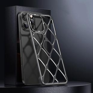 For iPhone 16 Pro Holder Metal Phone Case(Black)