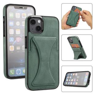 For iPhone 15 Ultra-thin Shockproof Phone Protective Case with Holder(Green)