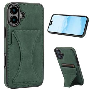 For iPhone 17 Ultra-thin Shockproof Phone Protective Case with Holder(Green)