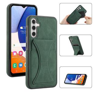 For Samsung Galaxy A15 Ultra-thin Shockproof Phone Protective Case with Holder(Green)