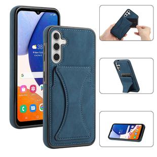 For Samsung Galaxy A55 5G Ultra-thin Shockproof Phone Protective Case with Holder(Blue)