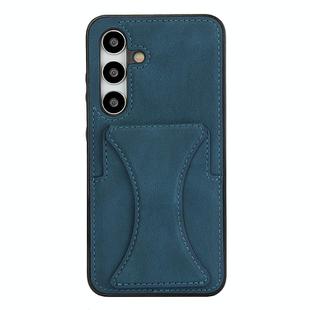 For Samsung Galaxy S24+ 5G Ultra-thin Shockproof Phone Protective Case with Holder(Blue)