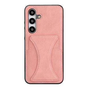 For Samsung Galaxy S24 FE 5G Ultra-thin Shockproof Phone Protective Case with Holder(Rose Gold)