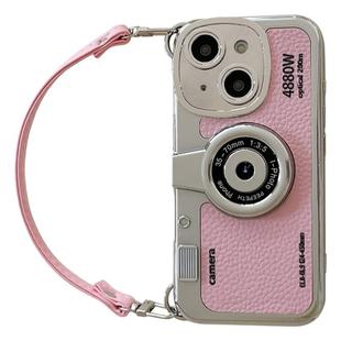 For iPhone 15 Camera Style Phone Case(Pink)