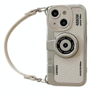 For iPhone 15 Plus Camera Style Phone Case(White)