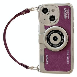 For iPhone 15 Plus Camera Style Phone Case(Purple)