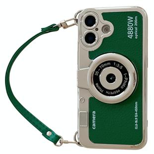 For iPhone 16 Camera Style Phone Case(Green)