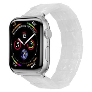 For Apple Watch 46mm / 49mm / 45mm / 44mm Stretch Rope Square Resin Watch Band(White)
