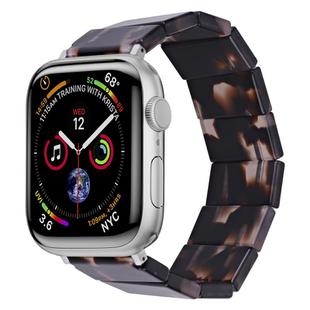 For Apple Watch 46mm / 49mm / 45mm / 44mm Stretch Rope Square Resin Watch Band(Black Grey)