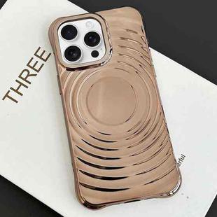 For iPhone 13 Pro Electroplating Wave MagSafe Phone Case(Gold)